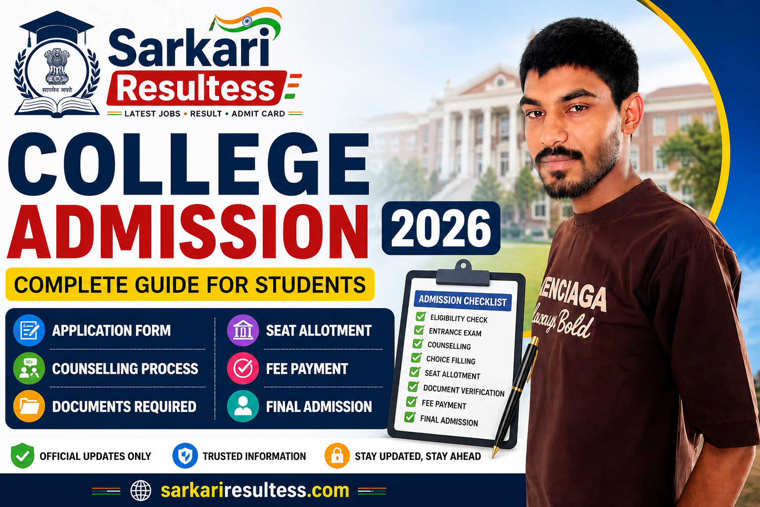 College Admission 2026: Application Form, Counselling, Documents & Seat Allotment Guide