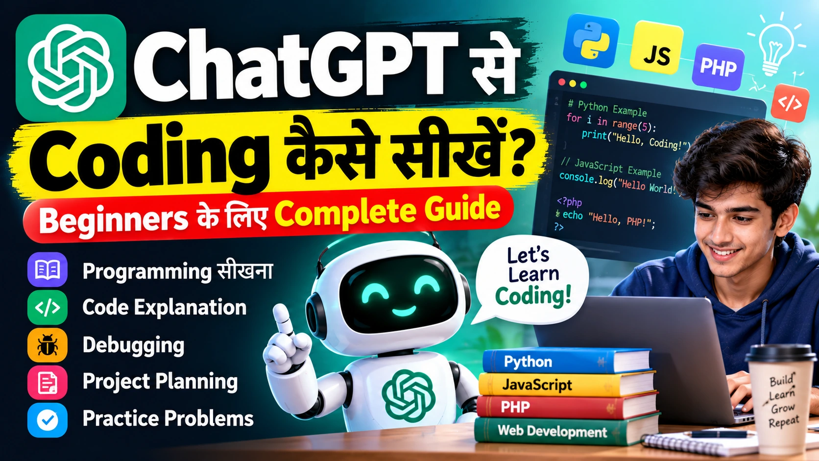 ChatGPT से Coding कैसे सीखें? Beginners के लिए Complete Coding Guide 2026