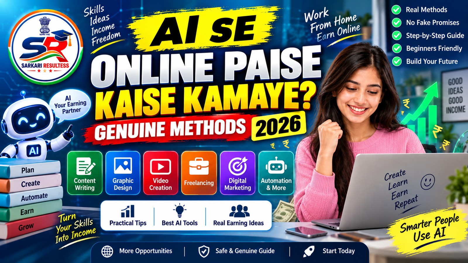 AI Se Online Paise Kaise Kamaye? Genuine Methods 2026