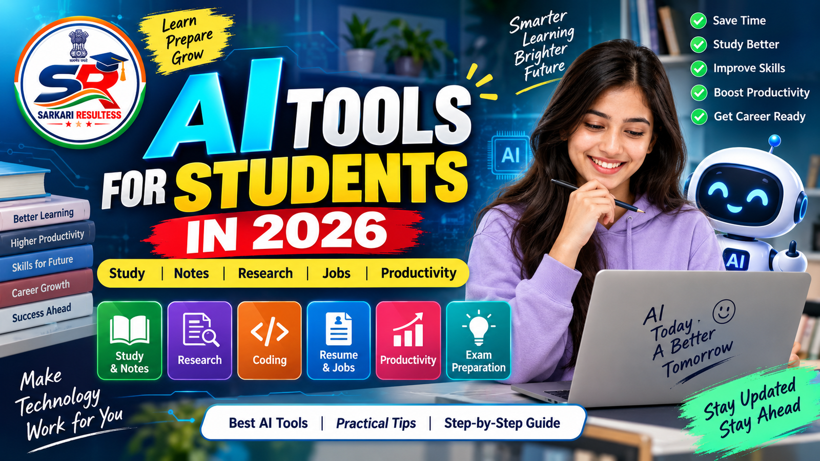 AI Tools for Students in 2026: Best Artificial Intelligence Tools for Study, Jobs & Productivity